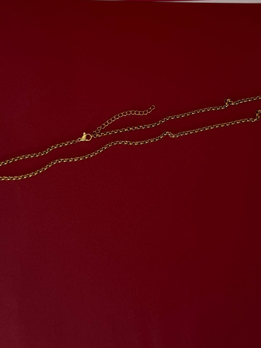Cadena Eslabón Circular Mini Dorada