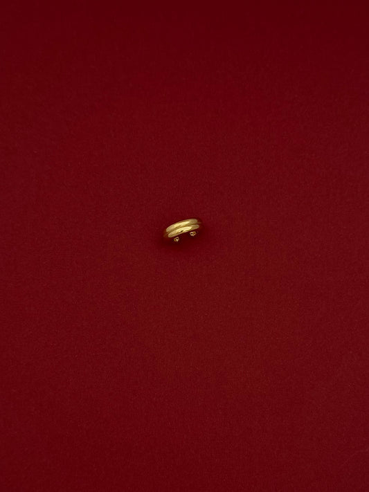 Ear Cuff Dos Líneas Lisas Delgadas