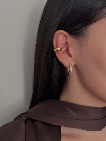Ear Cuff Dos Líneas Lisas Delgadas