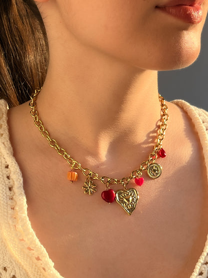 Collar Corazón de Coral