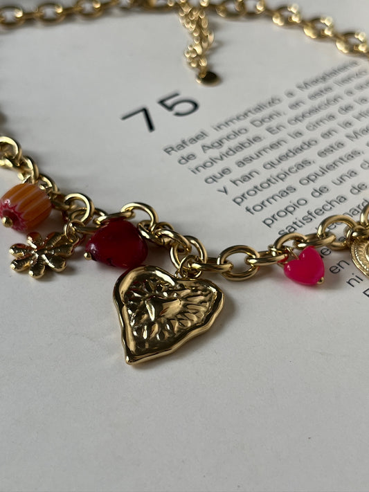 Collar Corazón de Coral