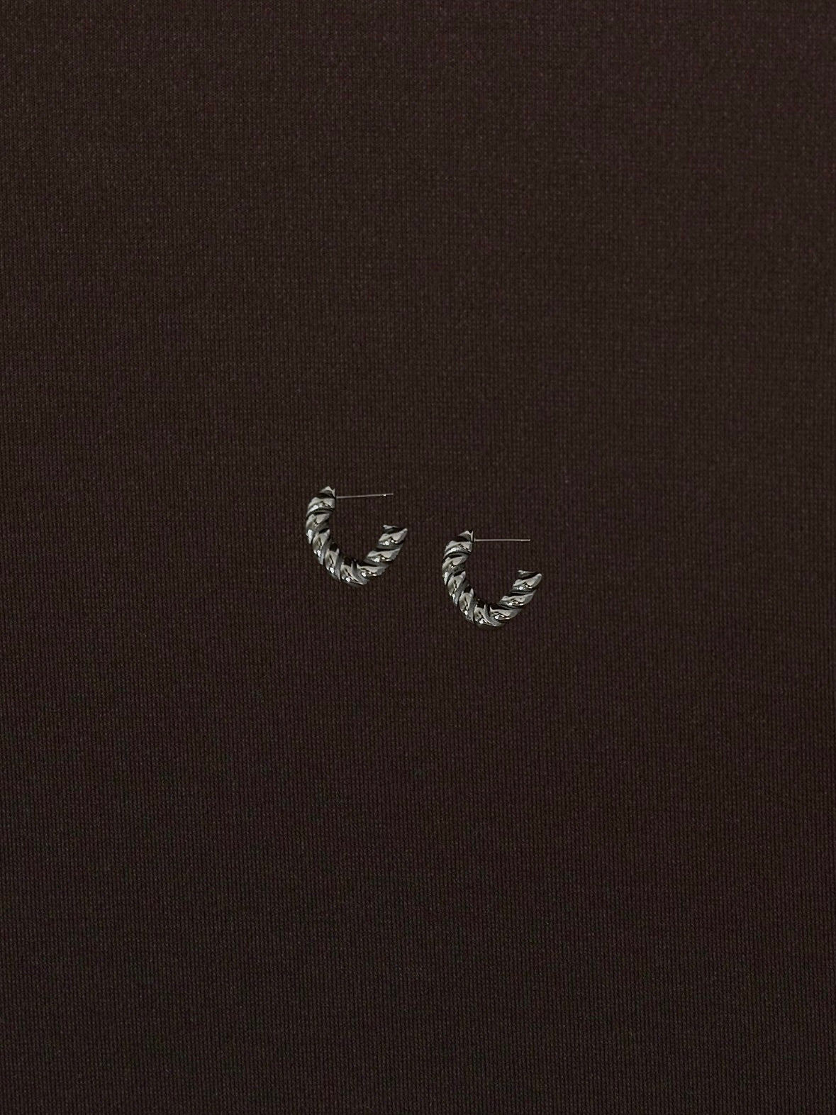 Aretes Churro Triangular Plateado