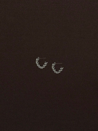 Aretes Churro Triangular Plateado