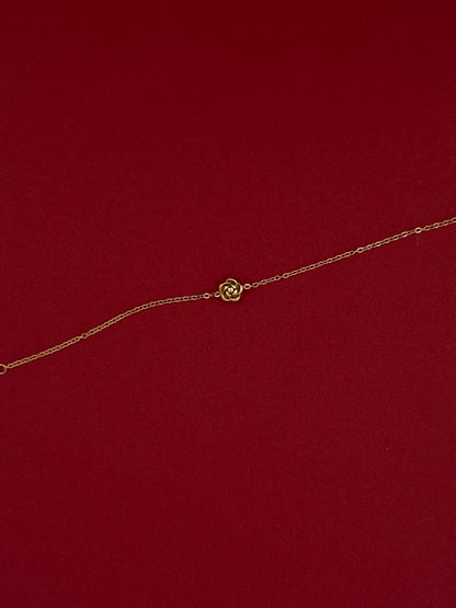 Pulsera Flor Mini 3D Dorada