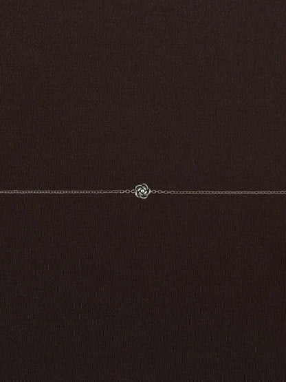 Pulsera Flor Mini 3D Plateada