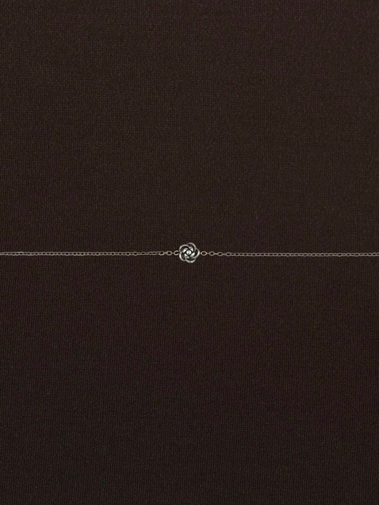 Pulsera Flor Mini 3D Plateada