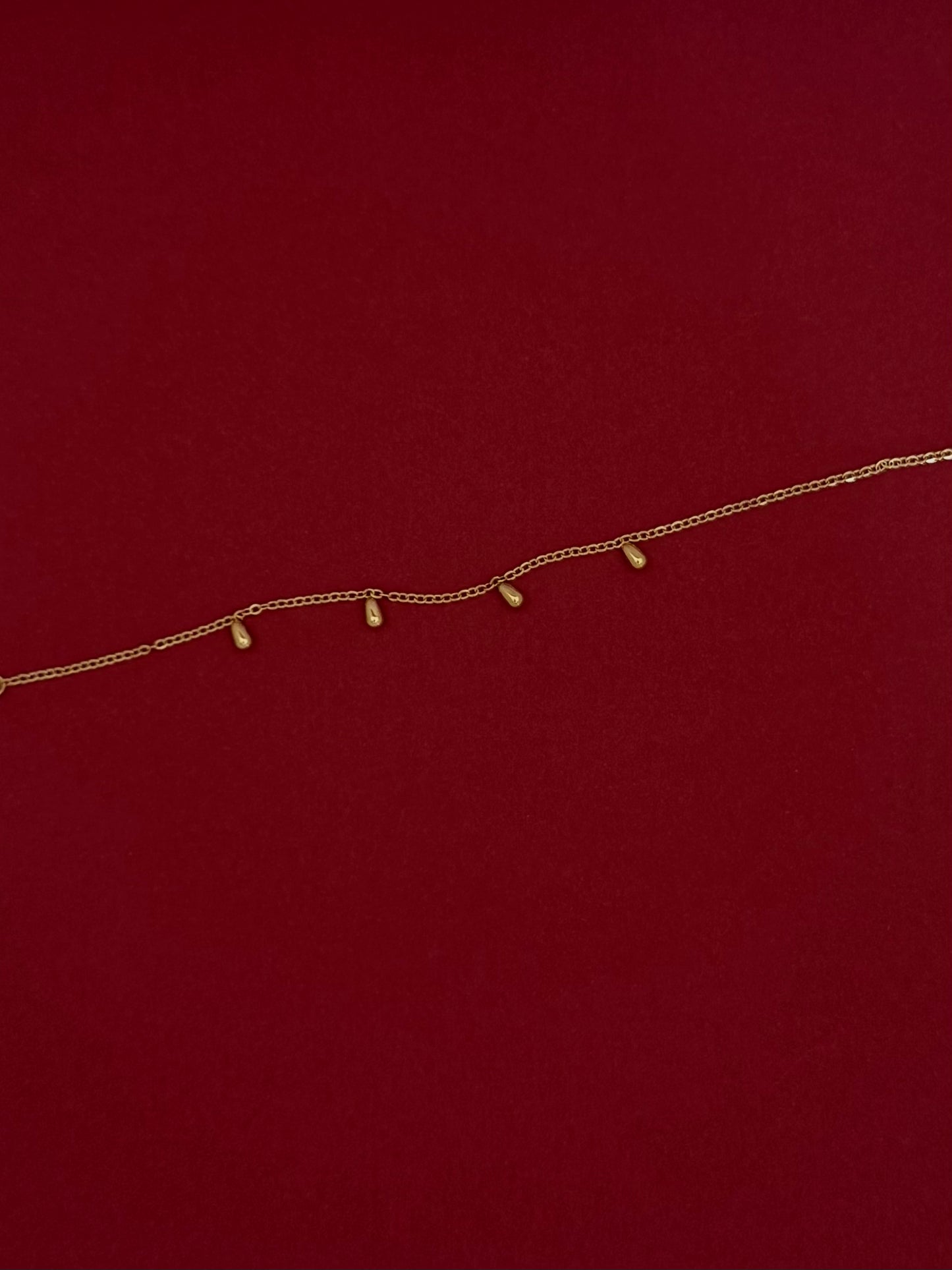 Pulsera 5 Gotas Mini Doradas