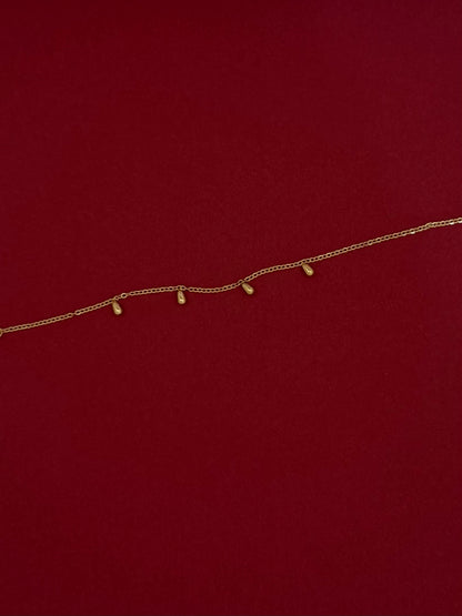 Pulsera 5 Gotas Mini Doradas