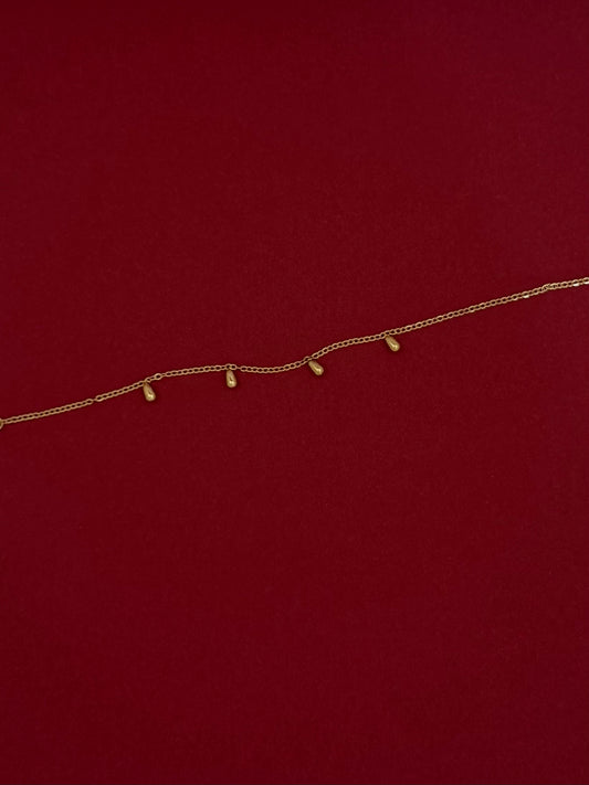 Pulsera 5 Gotas Mini Doradas
