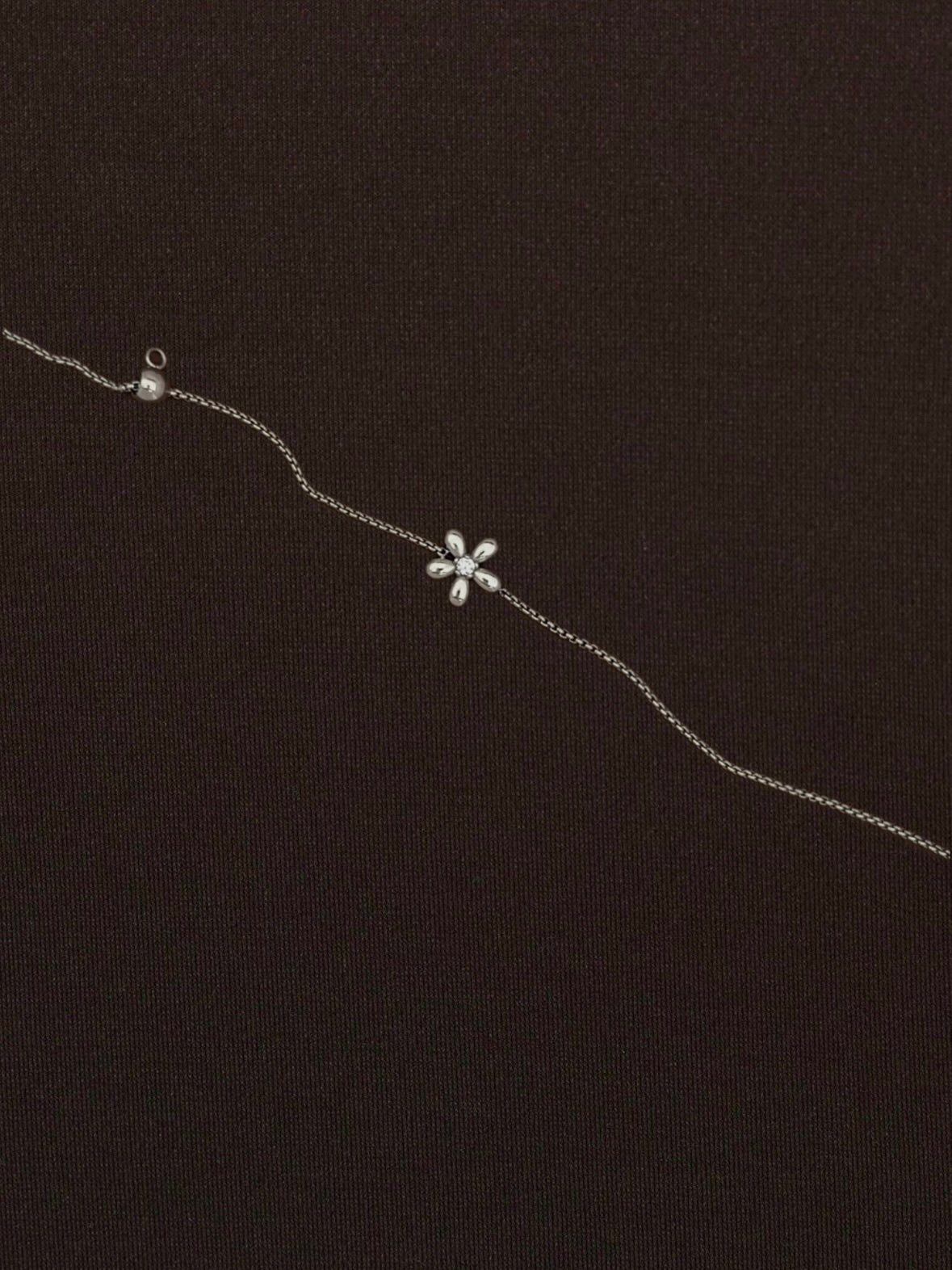 Pulsera Flor Globo con Zirconia Plateada