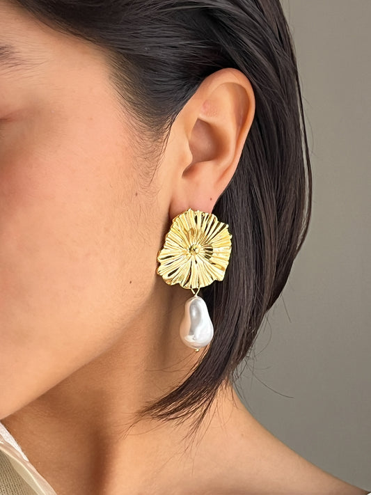 Aretes Bloom & Pearl