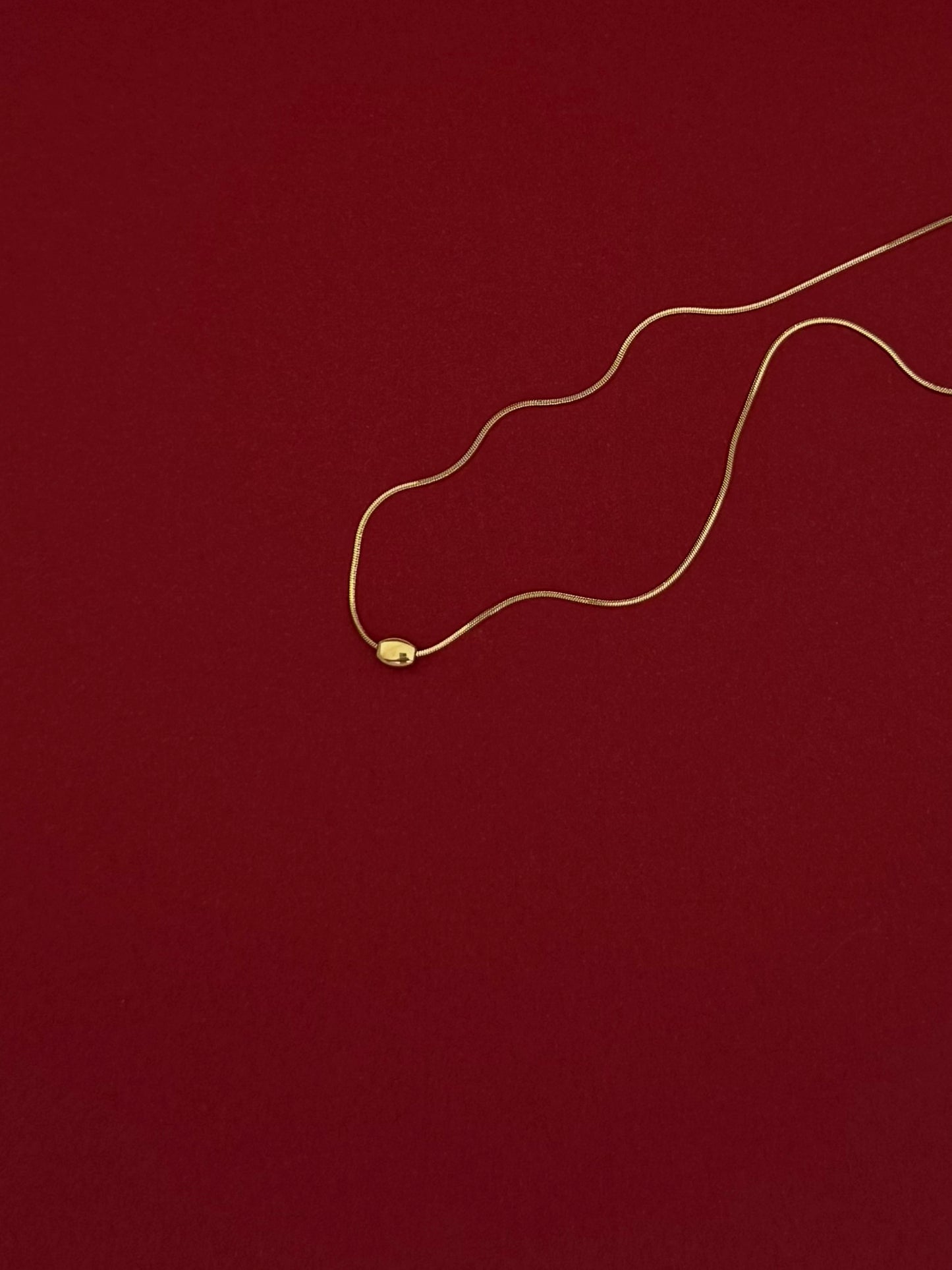 Collar Óvalo Chunky Liso Mini Dorado