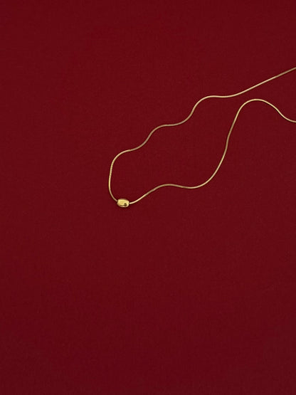 Collar Óvalo Chunky Liso Mini Dorado