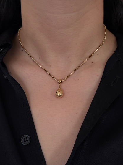 Collar Gota Lisa Dorado