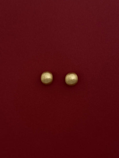 Aretes Bola Hueca Lisa Dorados