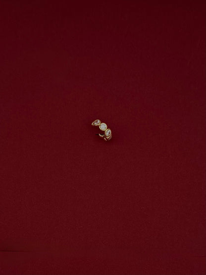 Ear Cuff 7 Zirconias Bisel Dorado