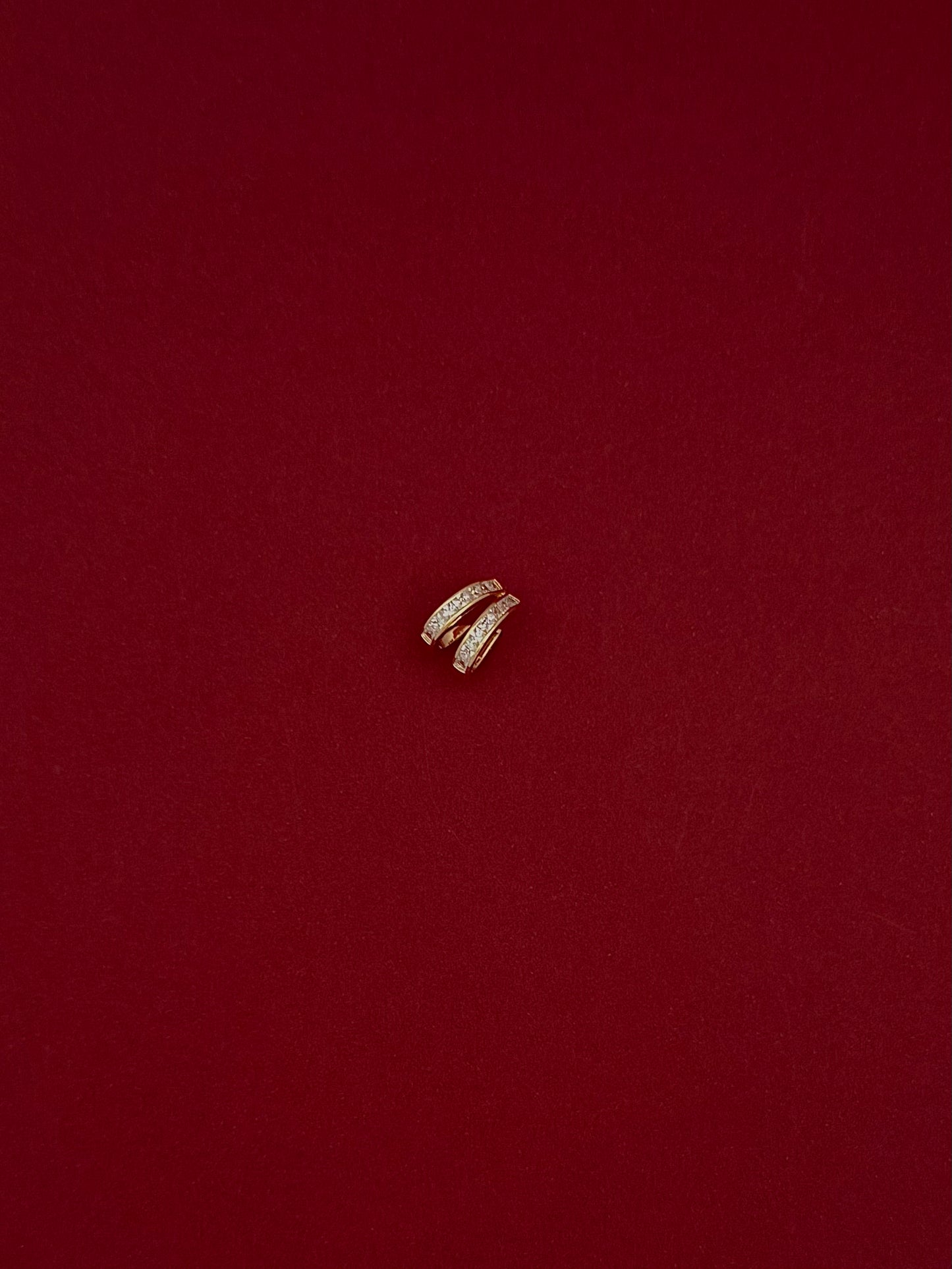 Ear Cuff Dos Líneas Separadas Dorado