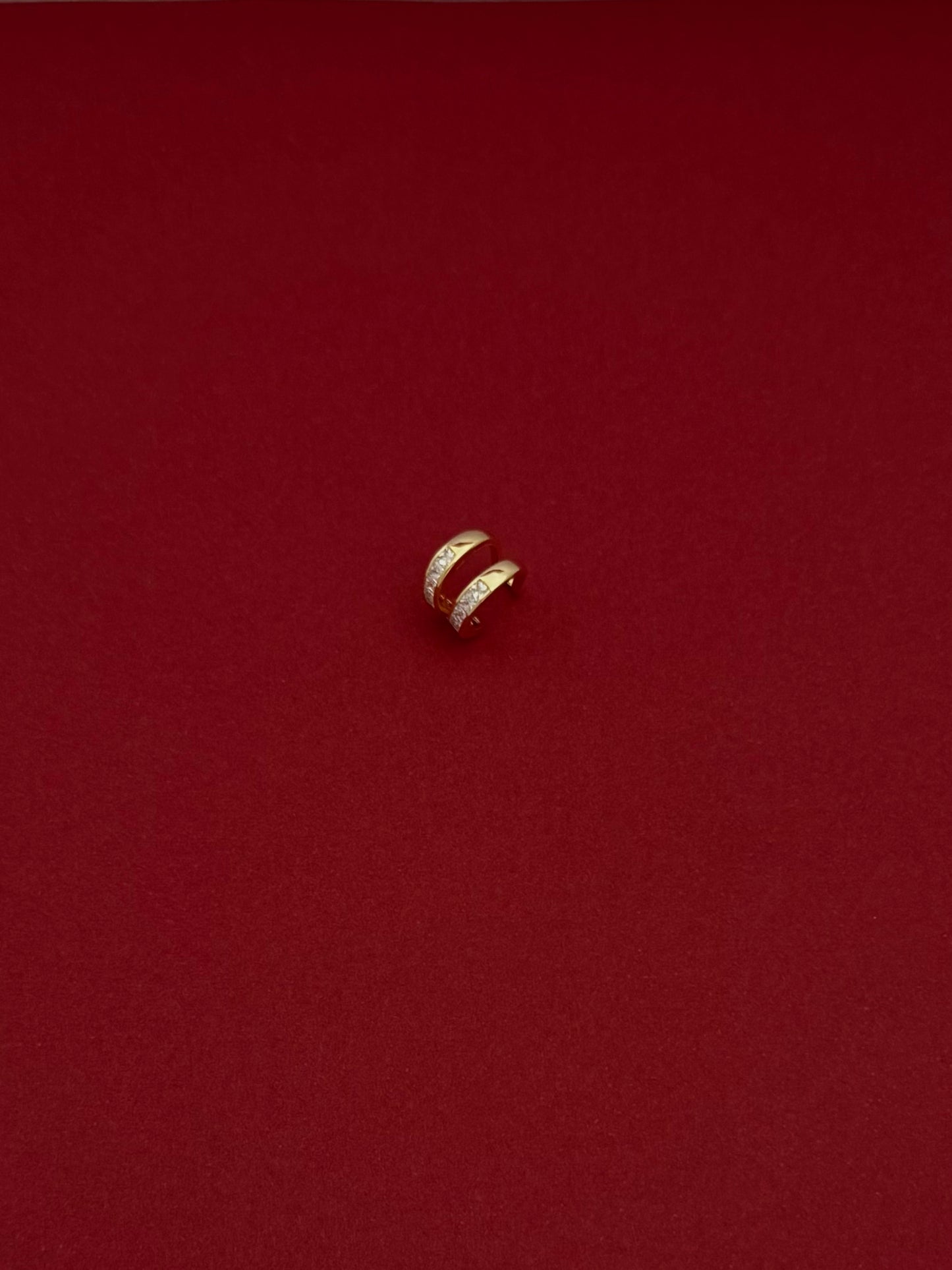 Ear Cuff Dos Líneas Separadas Dorado