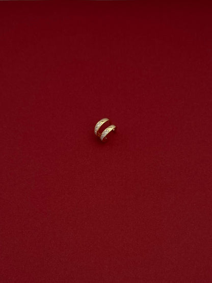 Ear Cuff Dos Líneas Separadas Dorado