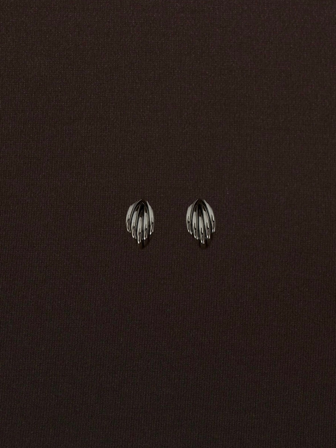 Aretes de 5 Líneas Plateados