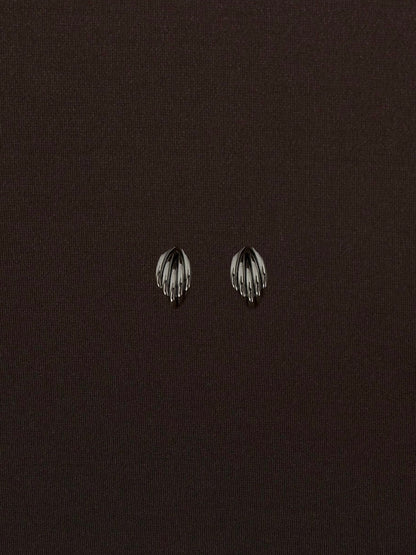 Aretes de 5 Líneas Plateados