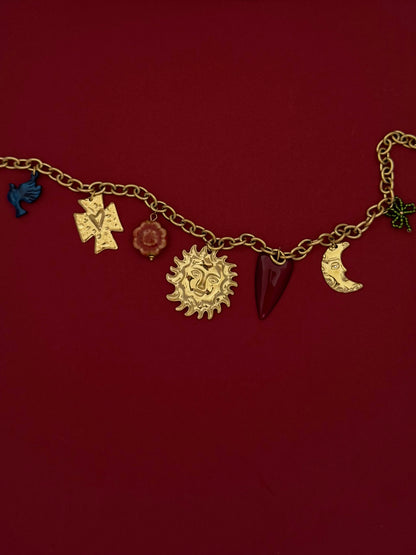 Collar Sol Grande Dorado