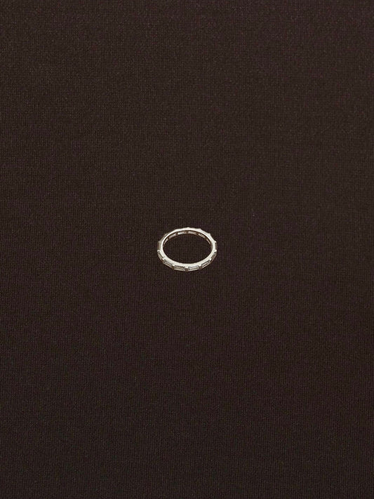 Anillo Churumbela Rectangular Blanca