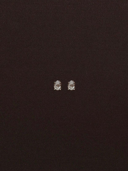 Aretes Gota Blanca en Garra Mini