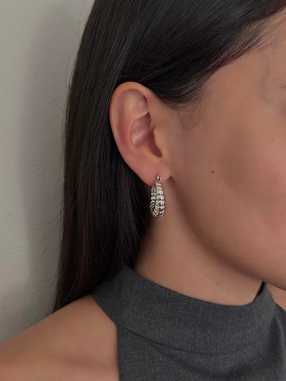 Arracadas Chunky Bolsa Rayada