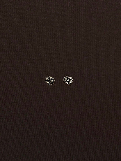 Aretes Rosa Abierta Mini Chunky