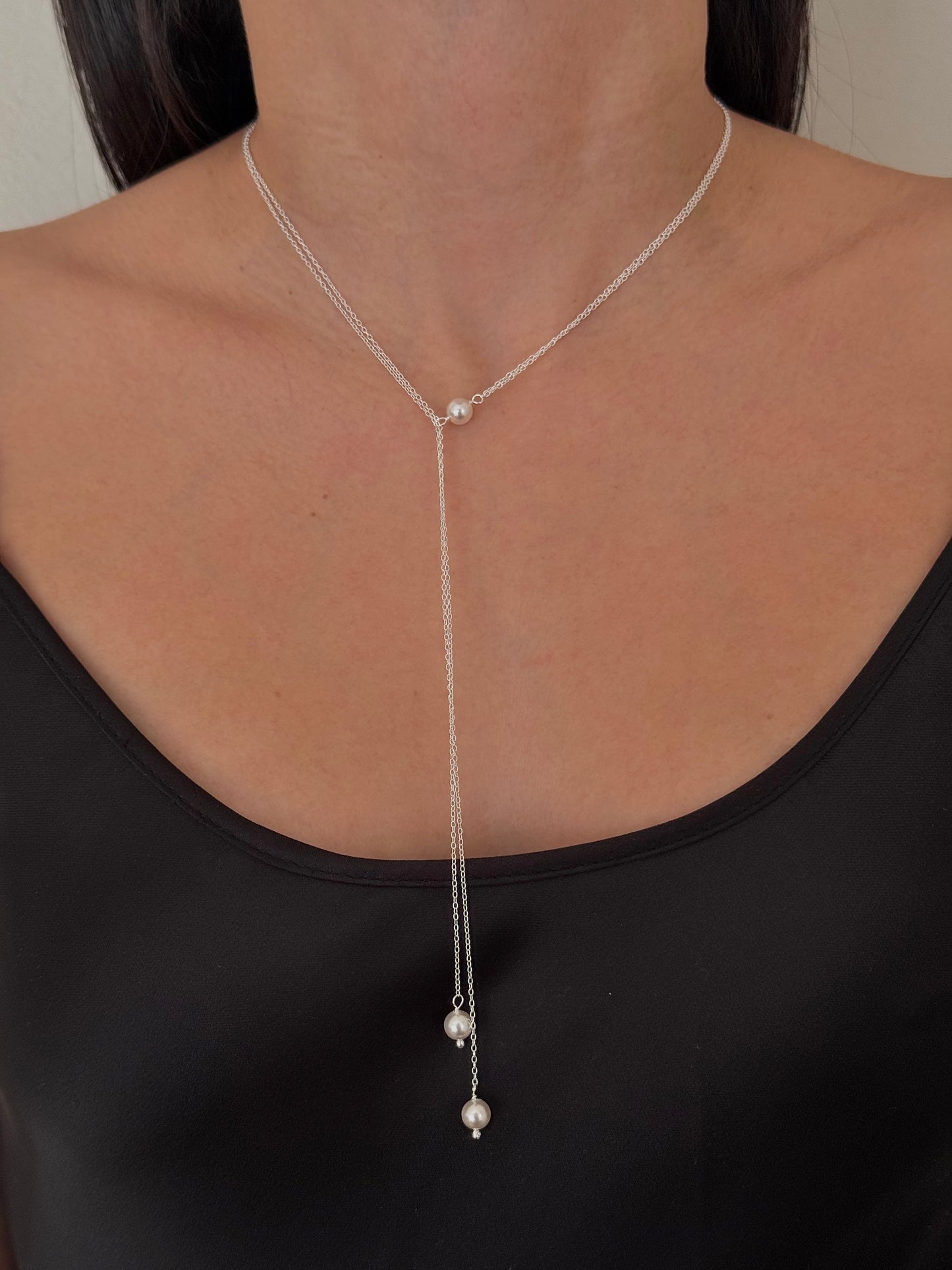 Collar Corbatero de Perlas