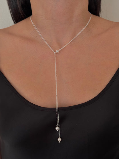 Collar Corbatero de Perlas