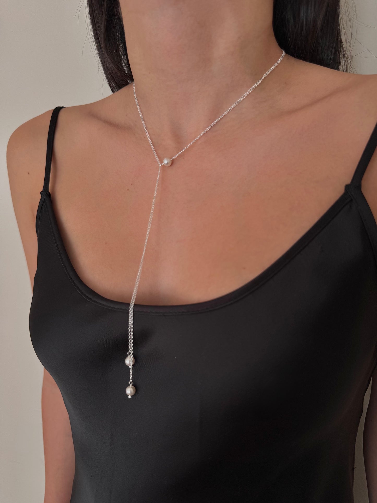 Collar Corbatero de Perlas