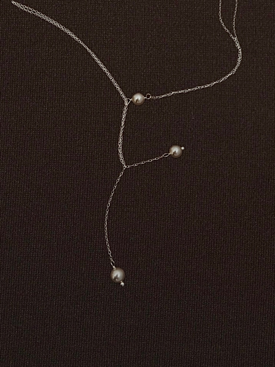 Collar Corbatero de Perlas