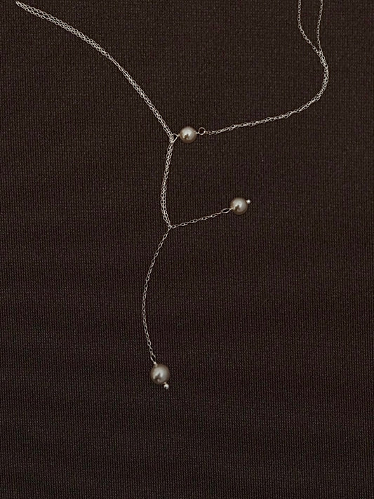 Collar Corbatero de Perlas