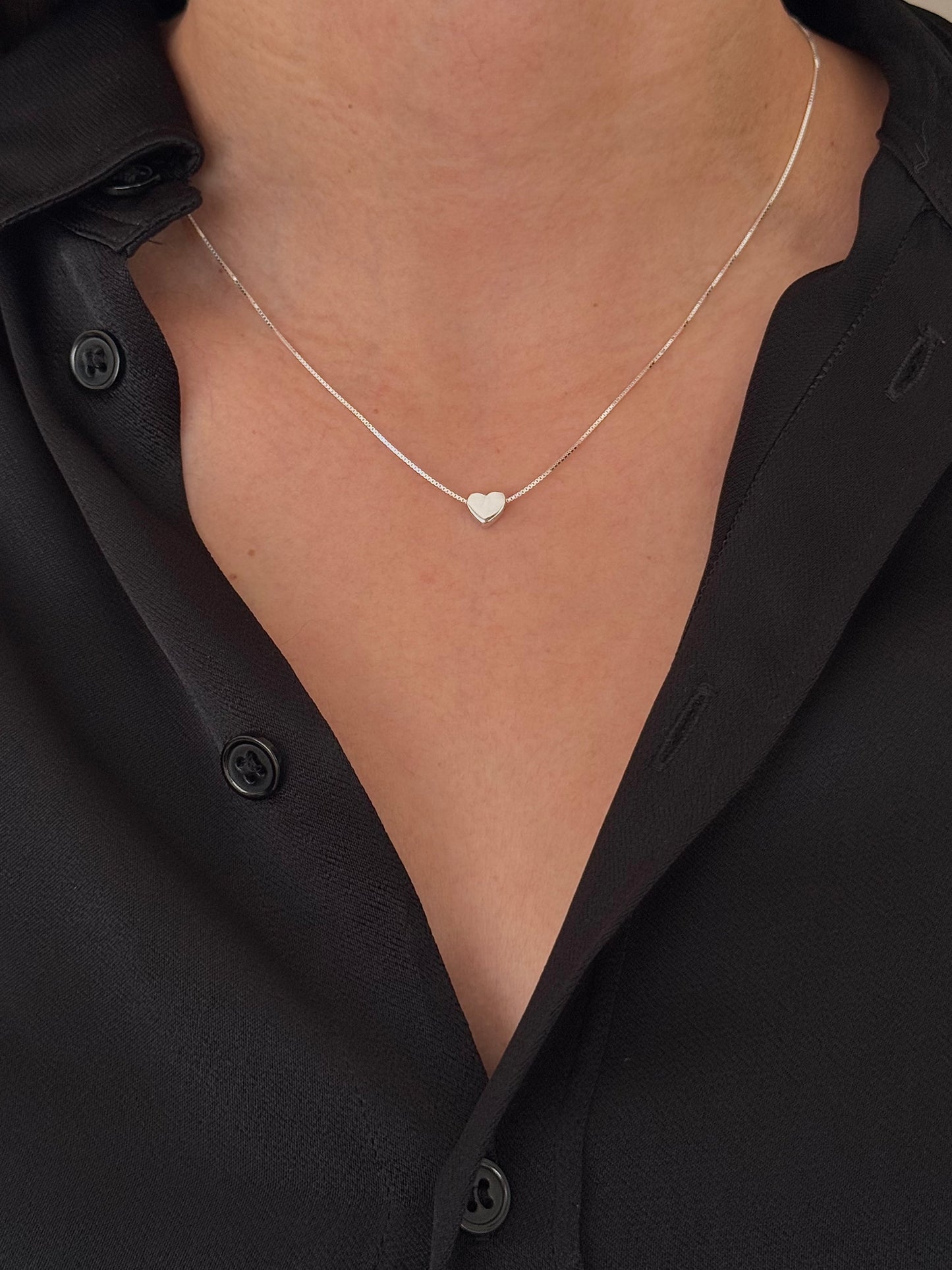 Collar Corazón Rectangular Mini