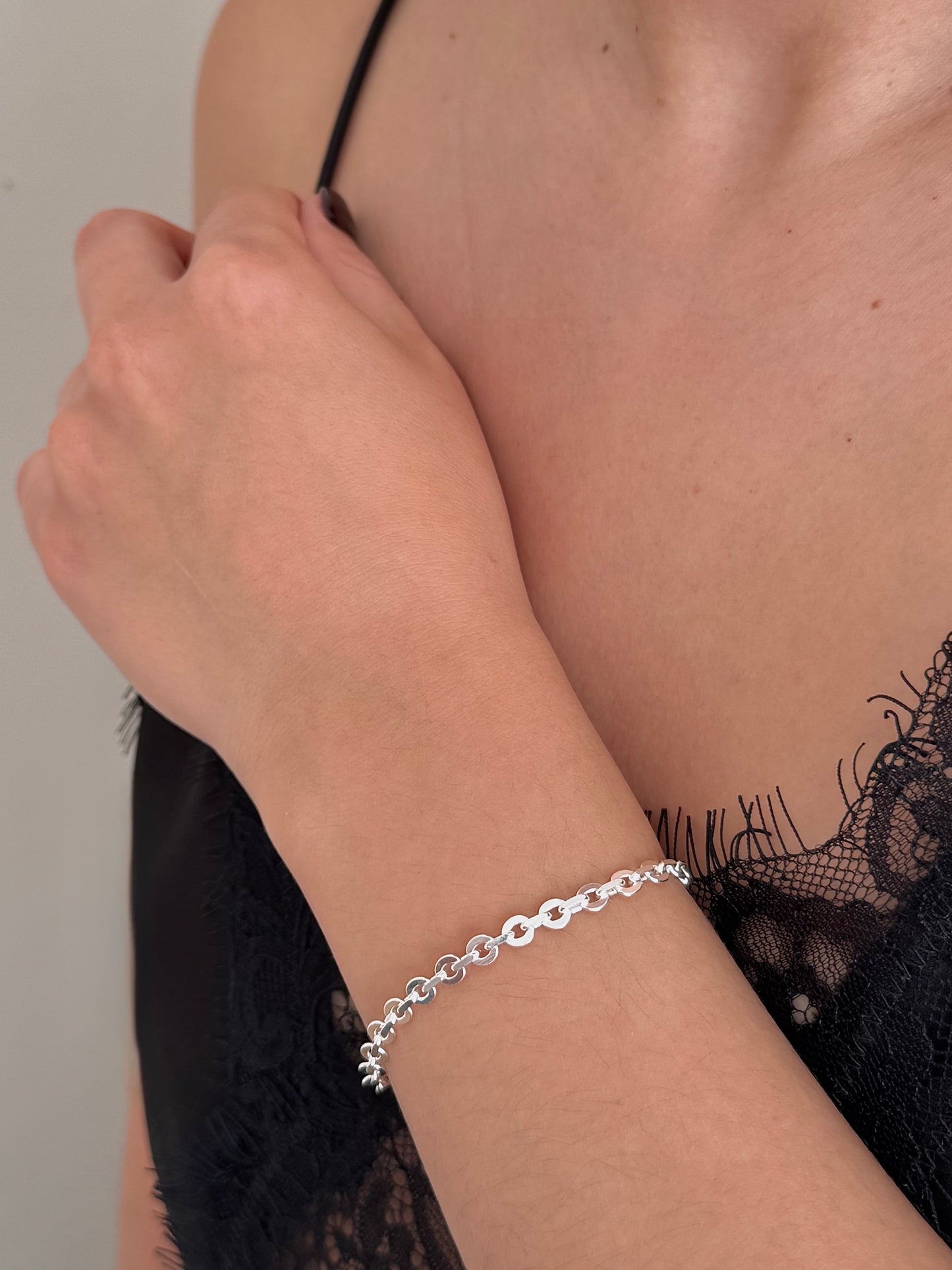 Pulsera Eslabón Circular Liso