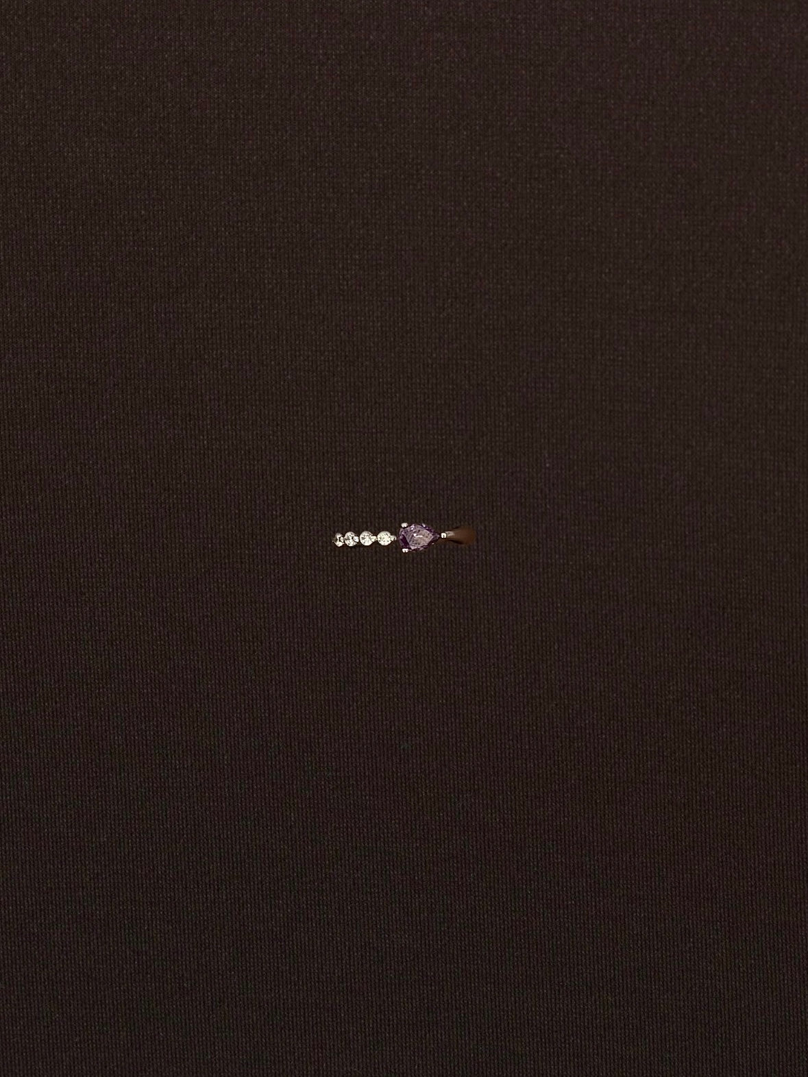 Anillo Gota Morada con Zirconias Blancas