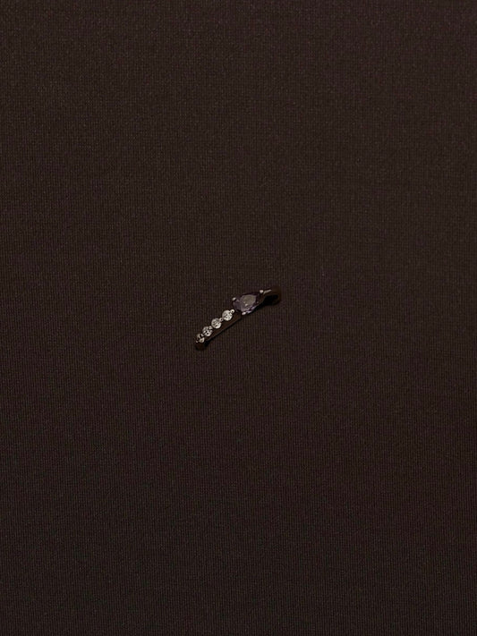 Anillo Gota Morada con Zirconias Blancas