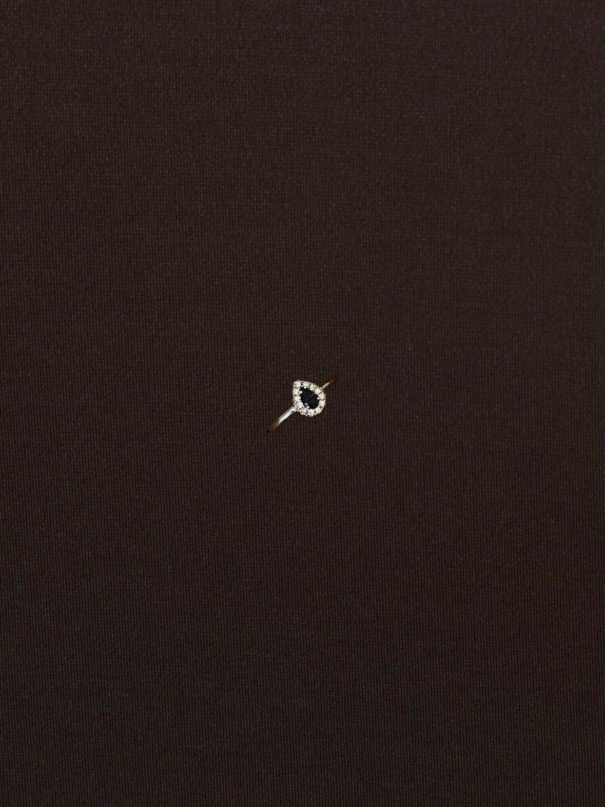 Anillo Gota Azul Rellena de Zirconia