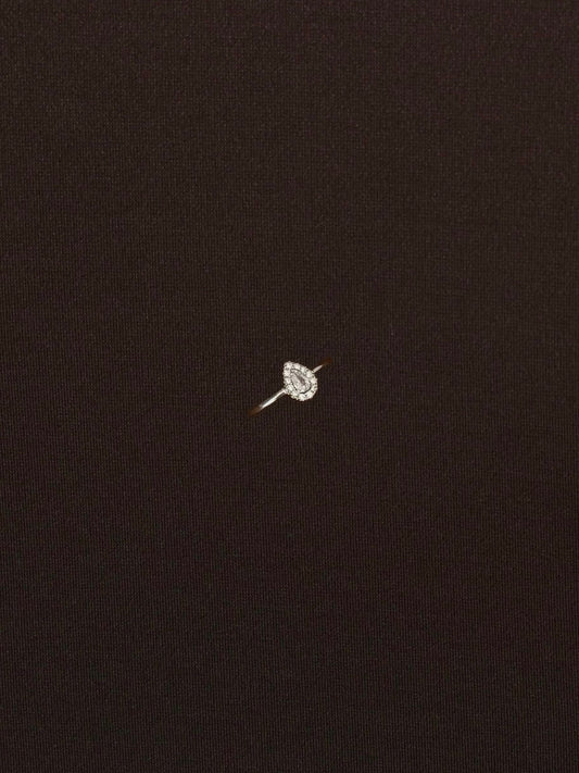 Anillo Gota Blanca Rellena de Zirconia