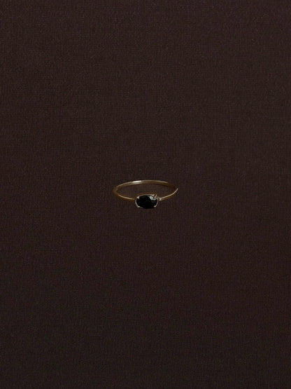 Anillo Oval Negro