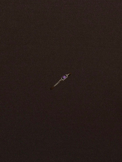 Anillo Rectangular Morado Clásico