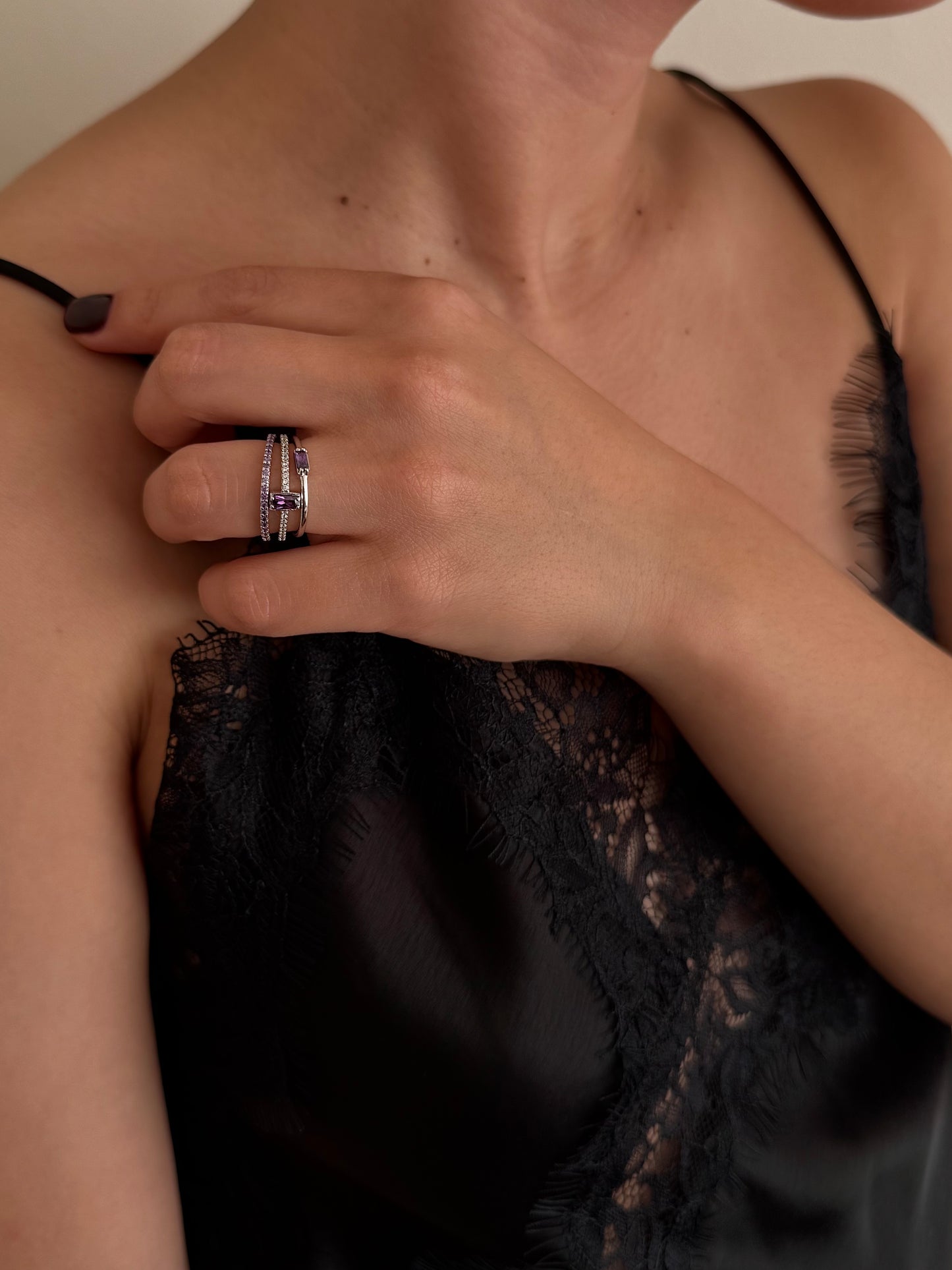 Anillo Media Churumbela Morada