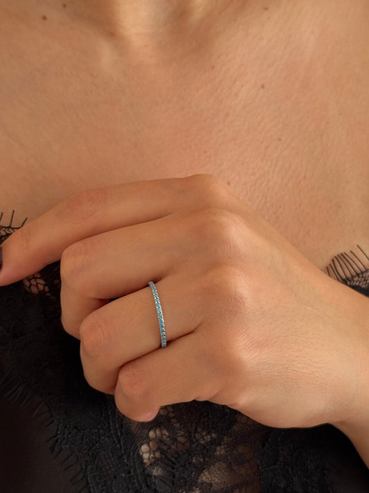 Anillo Media Churumbela Turquesa