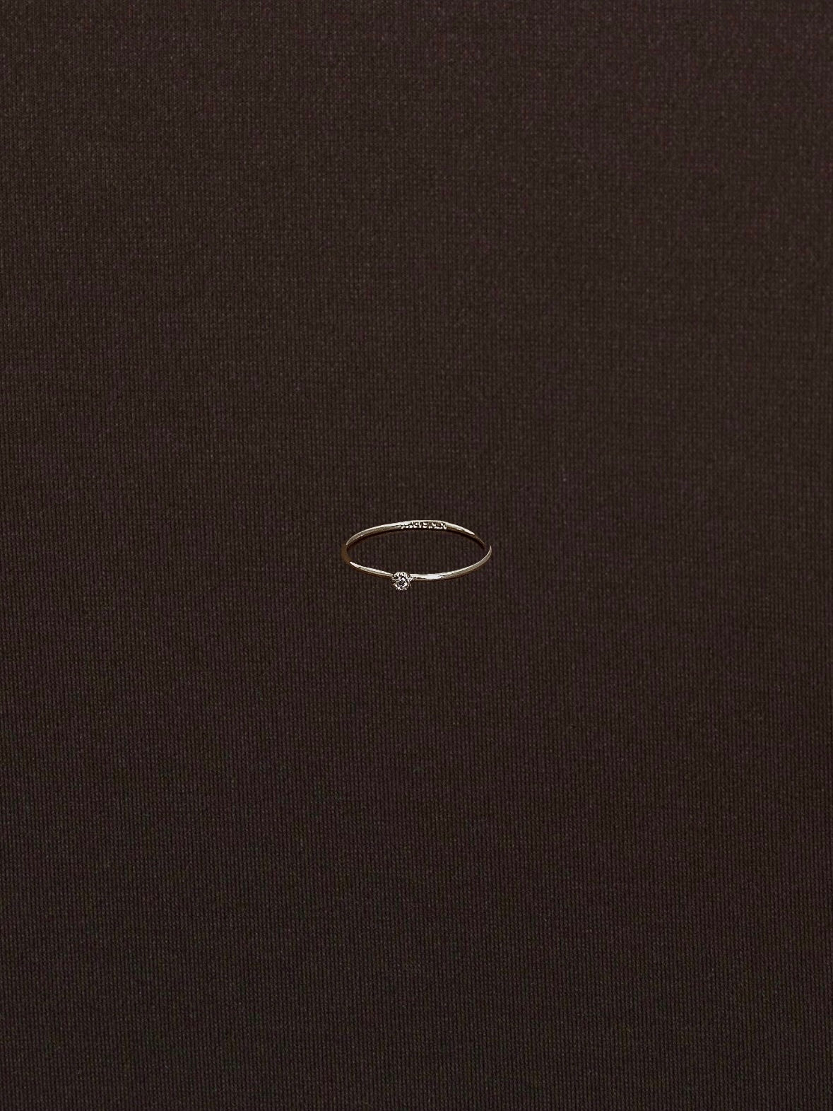 Anillo Zirconia Blanca Bisel con Bolitas