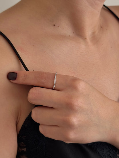 Anillo Churumbela Ondulada Blanca