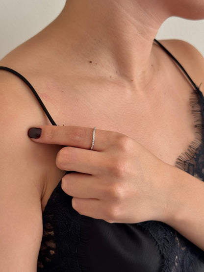 Anillo Churumbela Ondulada Blanca