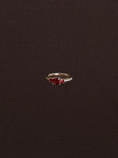 Anillo Cuadro Rojo