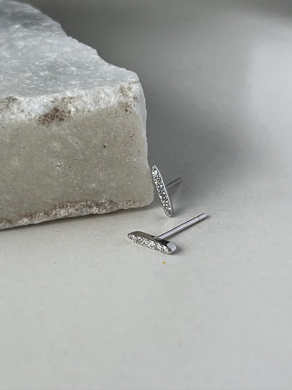 Aretes Brillo Lineal